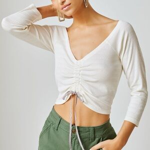 Anthropologie Sabrina Top - Ivory